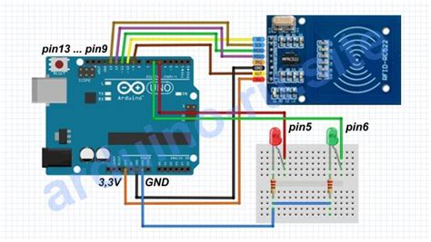 Arduino RFID RC522 подключение, чтение метки + скетч, схема